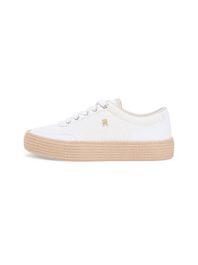 Tommy Hilfiger Plateausneaker »TH FOXING PLATFORM ROPE« Freizeitschuh, Schnürer, Halbschuh mit TH-Schmuckelement