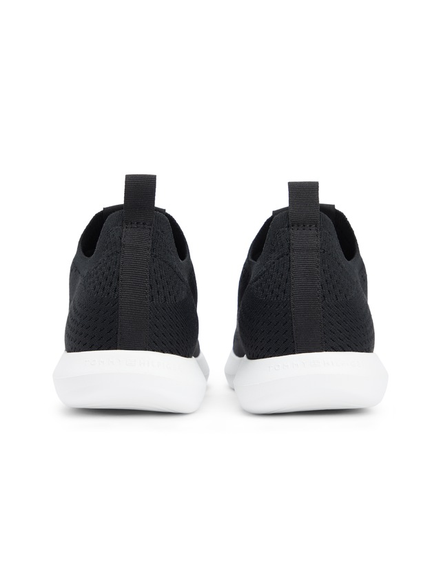 Tommy Hilfiger Slip-On Sneaker »TH KNIT EXTRALIGHT RUNNER« Freizeitschuh, Halbschuh, Slipper mit elastischen Schnürsenkeln