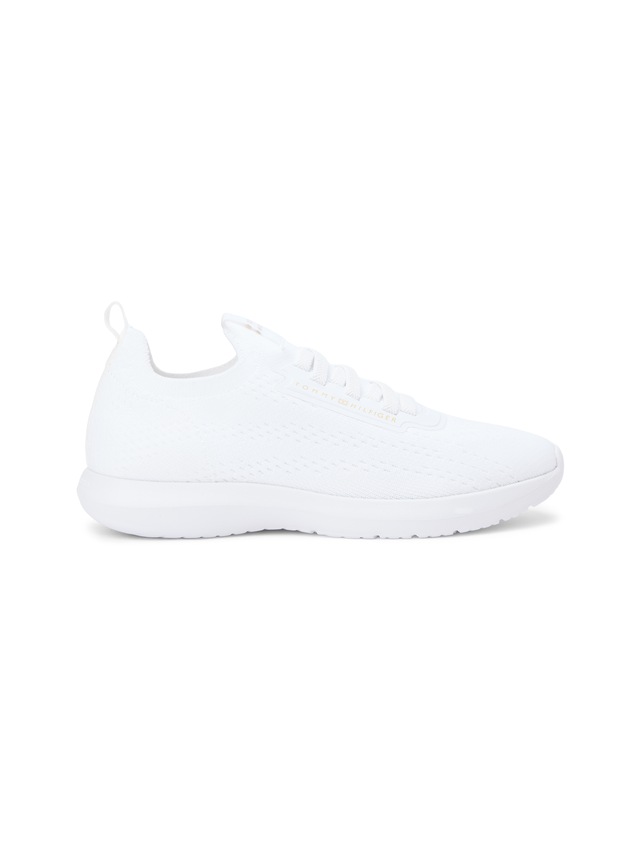 Tommy Hilfiger Slip-On Sneaker »TH KNIT EXTRALIGHT RUNNER« Freizeitschuh, Halbschuh, Slipper mit elastischen Schnürsenkeln