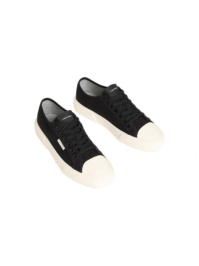 Calvin Klein Plateausneaker »VULC LACE UP CANVAS« Schnürschuh, Canvas-Sneaker, Halbschuh mit Gummikappe
