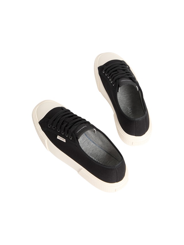 Calvin Klein Plateausneaker »VULC LACE UP CANVAS« Schnürschuh, Canvas-Sneaker, Halbschuh mit Gummikappe