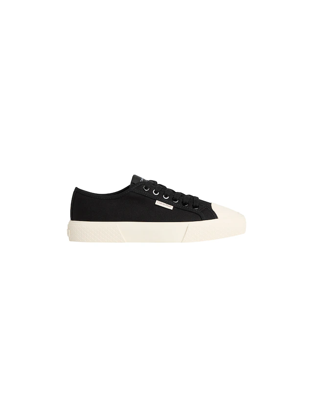 Calvin Klein Plateausneaker »VULC LACE UP CANVAS« Schnürschuh, Canvas-Sneaker, Halbschuh mit Gummikappe