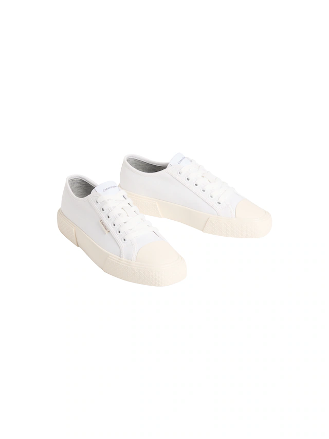 Calvin Klein Plateausneaker »VULC LACE UP CANVAS« Schnürschuh, Canvas-Sneaker, Halbschuh mit Gummikappe