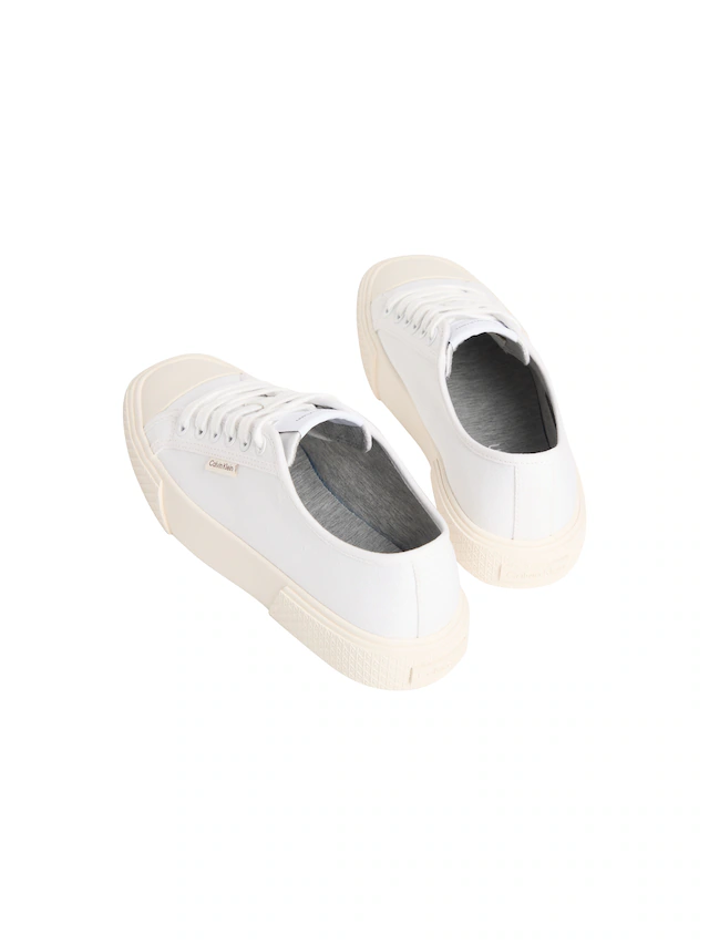 Calvin Klein Plateausneaker »VULC LACE UP CANVAS« Schnürschuh, Canvas-Sneaker, Halbschuh mit Gummikappe