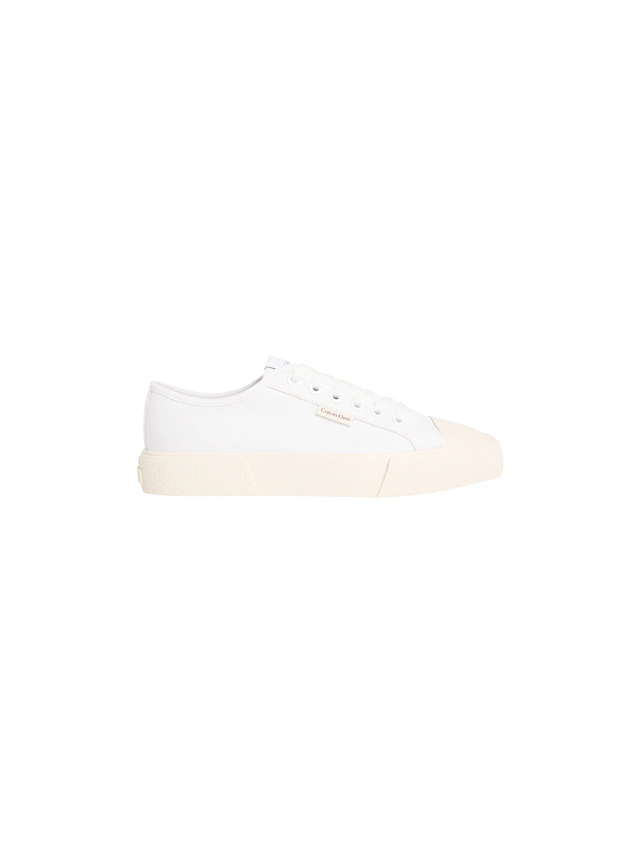 Calvin Klein Plateausneaker »VULC LACE UP CANVAS« Schnürschuh, Canvas-Sneaker, Halbschuh mit Gummikappe