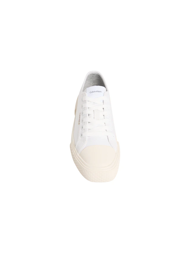 Calvin Klein Plateausneaker »VULC LACE UP CANVAS« Schnürschuh, Canvas-Sneaker, Halbschuh mit Gummikappe
