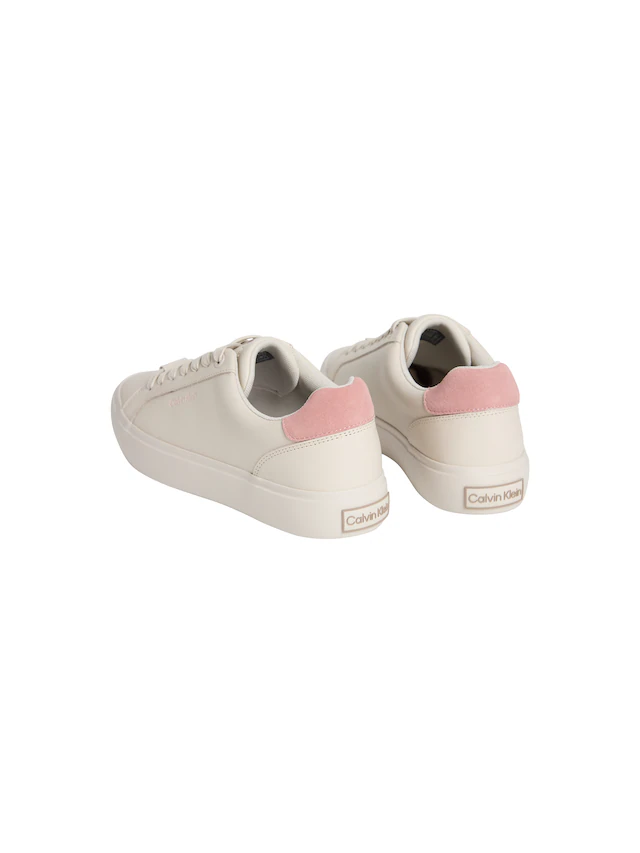 Calvin Klein Plateausneaker »VULC LACE UP LTH MIX« Casual-Schnürschuh, Freizeitsneaker mit CK-Logo