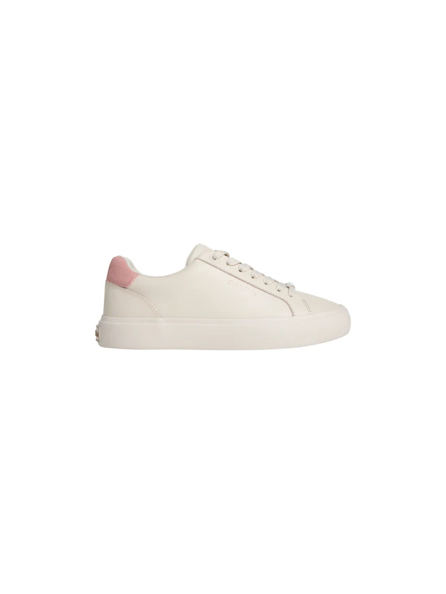 Calvin Klein Plateausneaker »VULC LACE UP LTH MIX« Casual-Schnürschuh, Freizeitsneaker mit CK-Logo