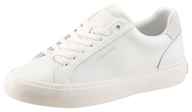 Calvin Klein Plateausneaker »VULC LACE UP LTH MIX« Casual-Schnürschuh, Freizeitsneaker mit CK-Logo