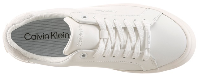 Calvin Klein Plateausneaker »VULC LACE UP LTH MIX« Casual-Schnürschuh, Freizeitsneaker mit CK-Logo