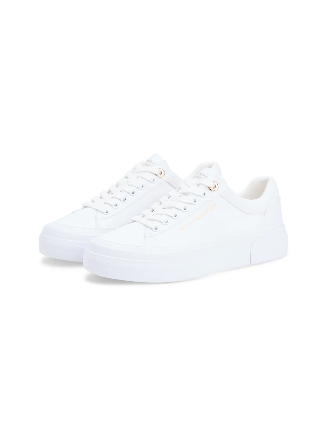 Tommy Hilfiger Plateausneaker »TH FOXING PLATFORM CANVAS« Freizeitschuh, Schnürschuh, Halbschuh mit Schaftrand-Polsterung