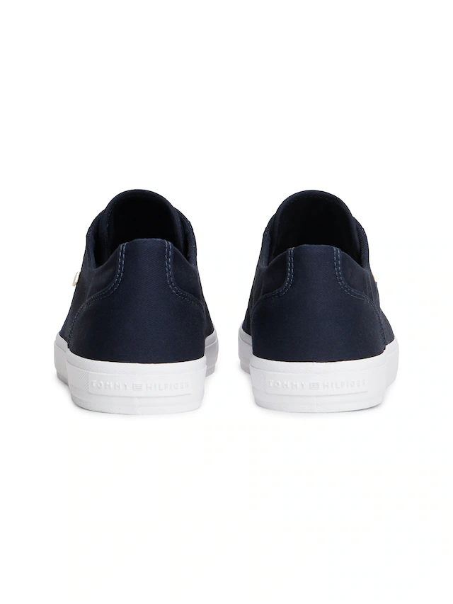 Tommy Hilfiger Plateausneaker »TH FOXING SNEAKER CANVAS« Freizeitschuh, Halbschuh, Schnürer mit Logostickerei - schmale Form