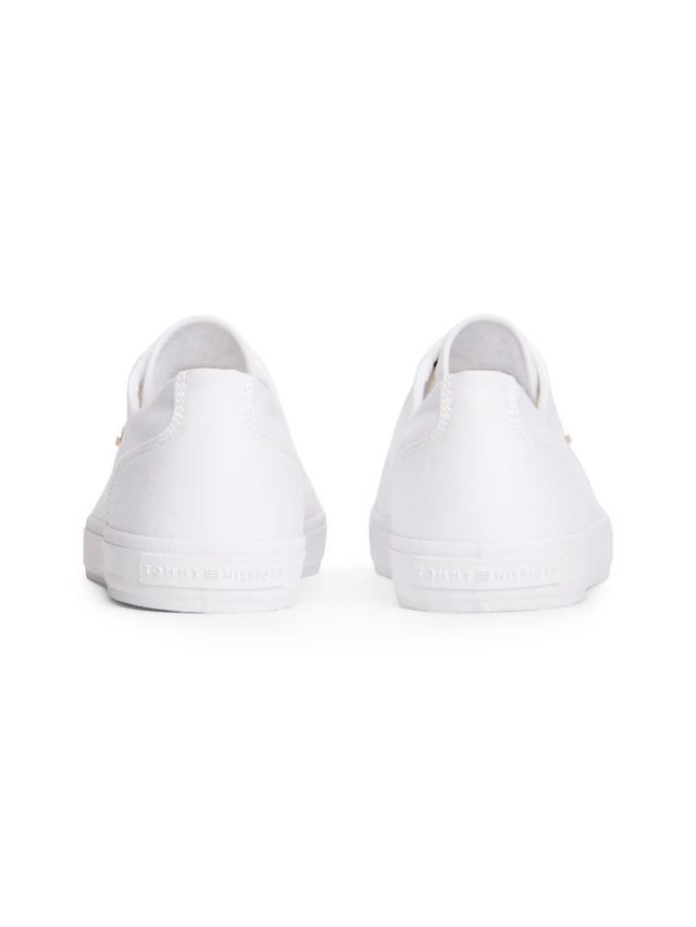 Tommy Hilfiger Plateausneaker »TH FOXING SNEAKER CANVAS« Freizeitschuh, Halbschuh, Schnürer mit Logostickerei - schmale Form