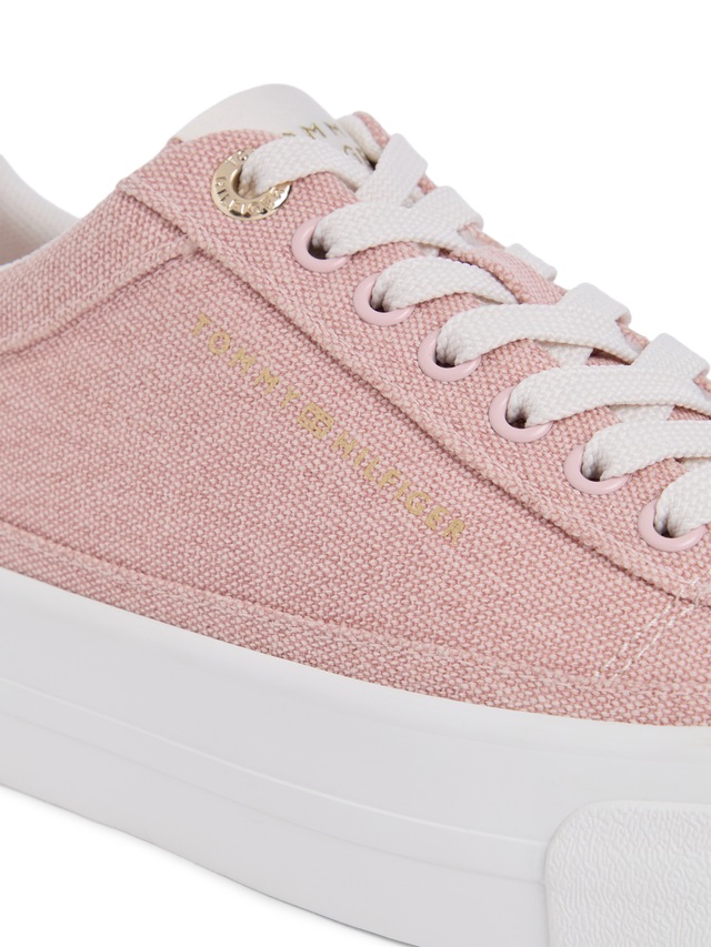 Tommy Hilfiger Plateausneaker »TH FOXING PLATFORM WASHED CANVAS« Freizeitschuh, Halbschuh, Schnürschuh im angesagten Jeans-Look