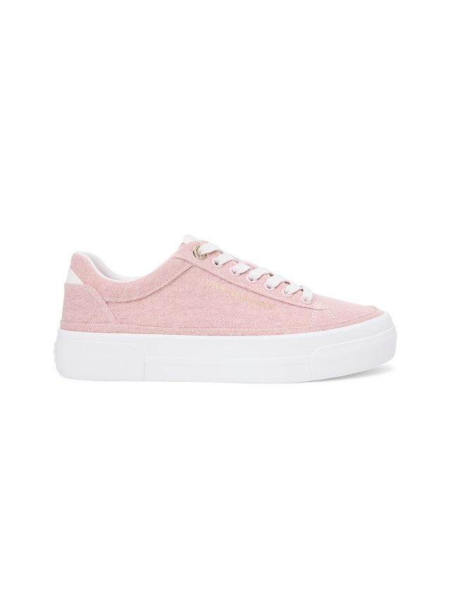 Tommy Hilfiger Plateausneaker »TH FOXING PLATFORM WASHED CANVAS« Freizeitschuh, Halbschuh, Schnürschuh im angesagten Jeans-Look