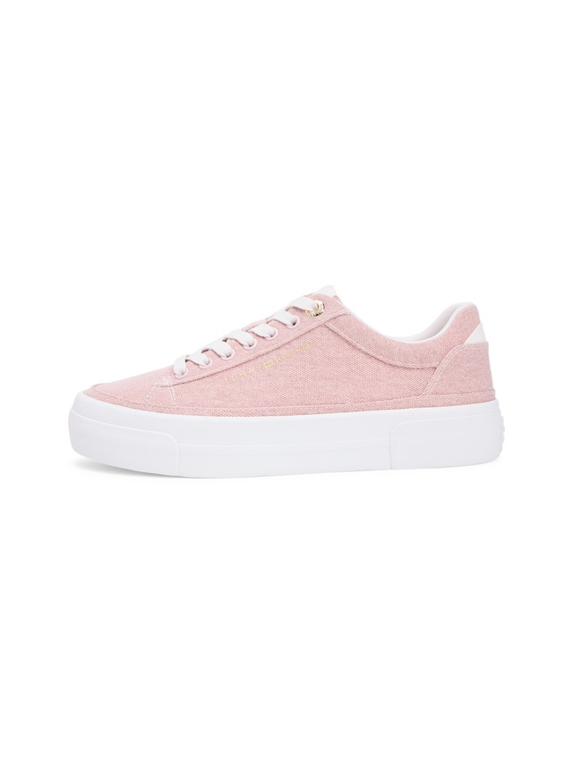 Tommy Hilfiger Plateausneaker »TH FOXING PLATFORM WASHED CANVAS« Freizeitschuh, Halbschuh, Schnürschuh im angesagten Jeans-Look