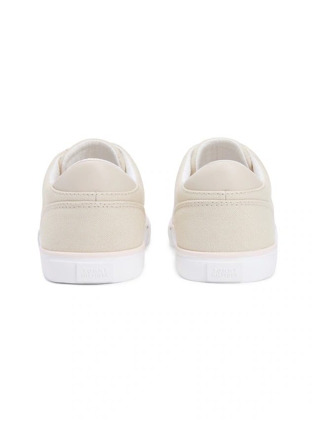 Tommy Hilfiger Plateausneaker »TH LOW PROFILE VULC CANVAS« Halbschuh, Schnürer, Freizeitschuh mit gepolstertem Schaftrand