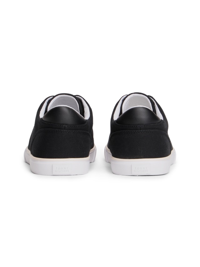 Tommy Hilfiger Plateausneaker »TH LOW PROFILE VULC CANVAS« Halbschuh, Schnürer, Freizeitschuh mit gepolstertem Schaftrand