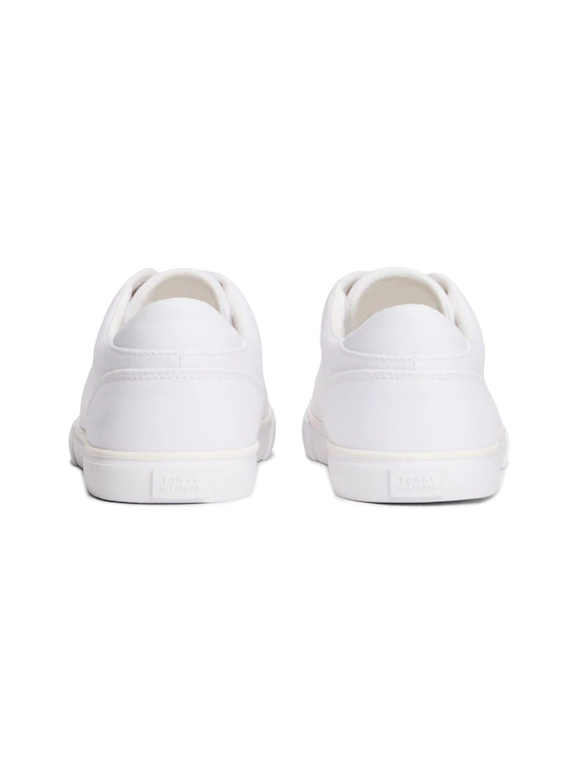Tommy Hilfiger Plateausneaker »TH LOW PROFILE VULC CANVAS« Halbschuh, Schnürer, Freizeitschuh mit gepolstertem Schaftrand