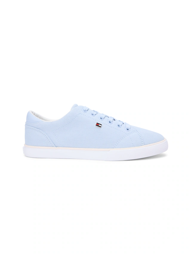 Tommy Hilfiger Plateausneaker »TH LOW PROFILE VULC CANVAS« Halbschuh, Schnürer, Freizeitschuh mit gepolstertem Schaftrand
