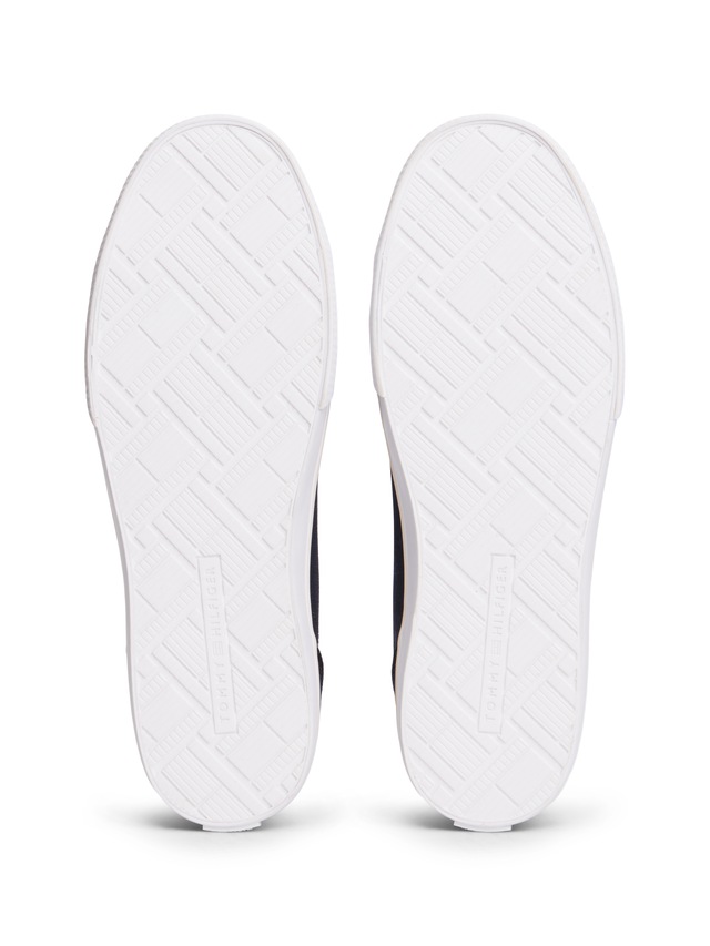 Tommy Hilfiger Plateausneaker »TH LOW PROFILE VULC CANVAS« Halbschuh, Schnürer, Freizeitschuh mit gepolstertem Schaftrand