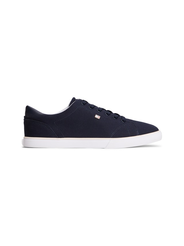 Tommy Hilfiger Plateausneaker »TH LOW PROFILE VULC CANVAS« Halbschuh, Schnürer, Freizeitschuh mit gepolstertem Schaftrand