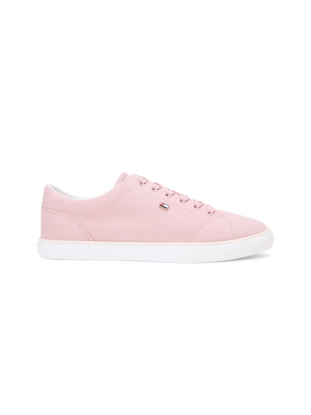 Tommy Hilfiger Plateausneaker »TH LOW PROFILE VULC CANVAS« Halbschuh, Schnürer, Freizeitschuh mit gepolstertem Schaftrand