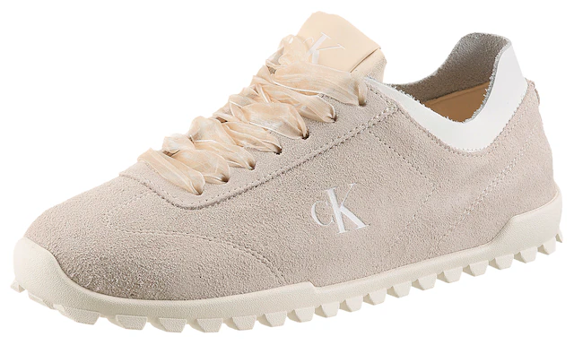 Calvin Klein Sneaker »LOW PROFILE RUN MG SUE DB LACES« Freizeitsneaker, Halbschuh, Schnürschuh mit Profilsohle