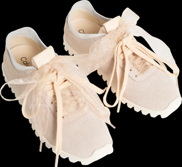 Calvin Klein Sneaker »LOW PROFILE RUN MG SUE DB LACES« Freizeitsneaker, Halbschuh, Schnürschuh mit Profilsohle