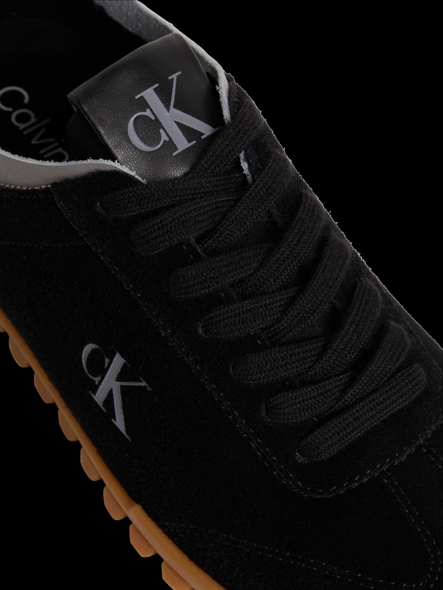 Calvin Klein Sneaker »LOW PROFILE RUN MG SUE DB LACES« Freizeitsneaker, Halbschuh, Schnürschuh mit Profilsohle