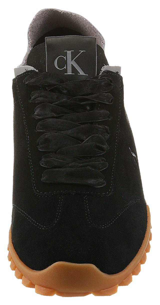 Calvin Klein Sneaker »LOW PROFILE RUN MG SUE DB LACES« Freizeitsneaker, Halbschuh, Schnürschuh mit Profilsohle