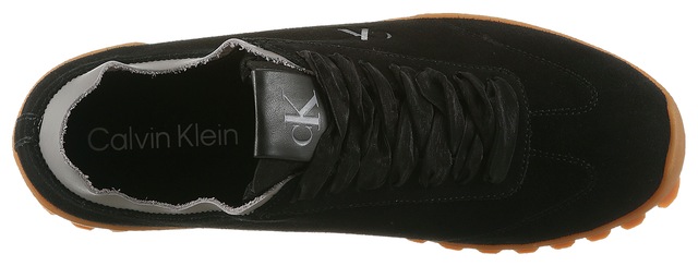 Calvin Klein Sneaker »LOW PROFILE RUN MG SUE DB LACES« Freizeitsneaker, Halbschuh, Schnürschuh mit Profilsohle