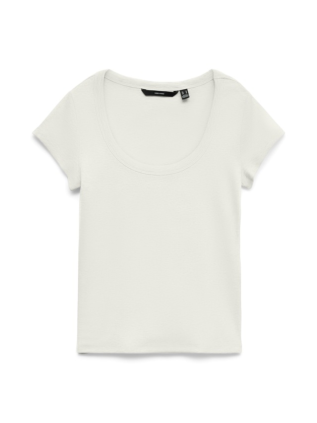 Vero Moda Kurzarmshirt »VMCHLOE CS SHORT U-NECK NOOS« Baumwollmischung