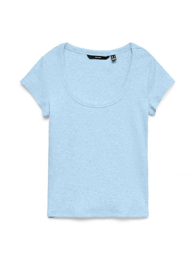 Vero Moda Kurzarmshirt »VMCHLOE CS SHORT U-NECK NOOS« Baumwollmischung