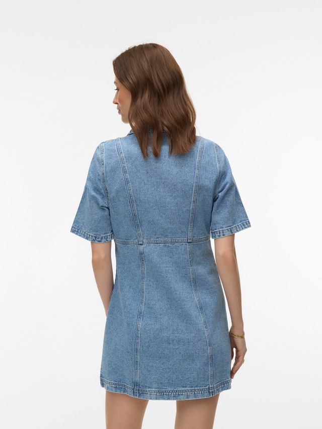 Vero Moda Jeanskleid »VMDAISY 2/4 SHORT DENIM DRESS NOOS« Baumwolle