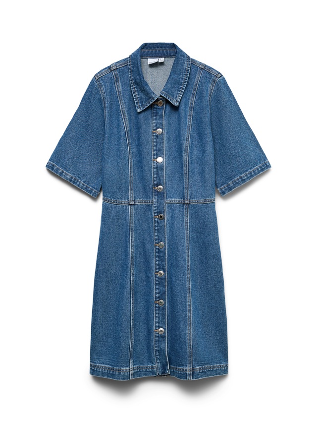 Vero Moda Jeanskleid »VMDAISY 2/4 SHORT DENIM DRESS NOOS« Baumwolle