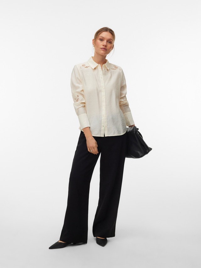 Vero Moda Schlupfhose »VMKATIE LOOSE PANT WVN NOOS« Materialmix