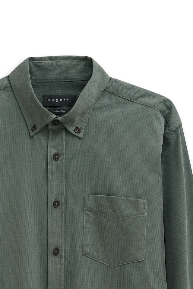bugatti Langarmhemd »Soft Cotton« im Modern Fit mit Button-Down-Kragen
