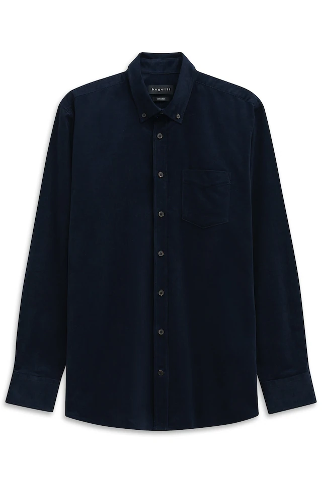 bugatti Langarmhemd »Soft Cotton« im Modern Fit mit Button-Down-Kragen