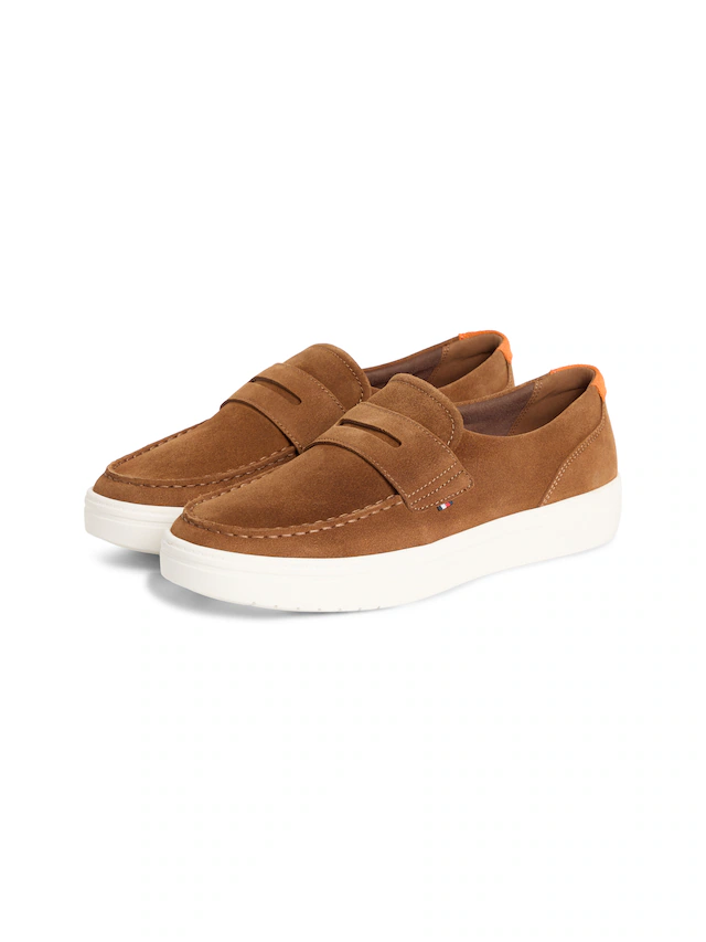 Tommy Hilfiger Loafer »MODERN LIGHT HYBRID SUEDE LOAFER« Businessschuh, Slipper, Schlüpfschuh, mit modischem Zierriegel