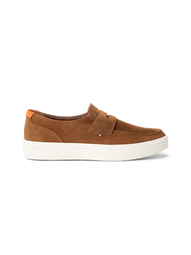 Tommy Hilfiger Loafer »MODERN LIGHT HYBRID SUEDE LOAFER« Businessschuh, Slipper, Schlüpfschuh, mit modischem Zierriegel