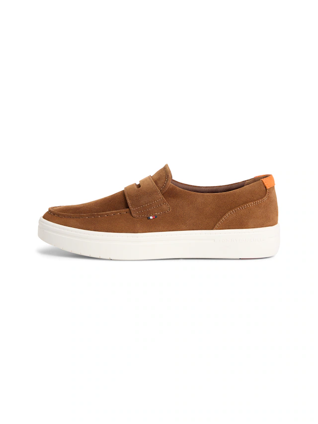 Tommy Hilfiger Loafer »MODERN LIGHT HYBRID SUEDE LOAFER« Businessschuh, Slipper, Schlüpfschuh, mit modischem Zierriegel
