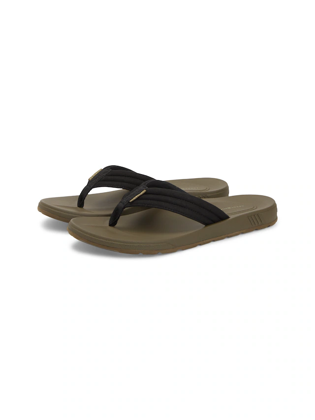 Tommy Hilfiger Zehentrenner »MOLDED HILFIGER LTH BEACH SANDAL« Sommerschuh, Dianette, Flat mit dezentem Label