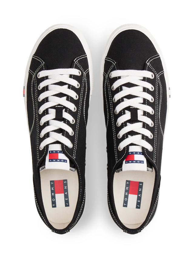 Tommy Jeans Sneaker »ARCHIVE VULC Y2K« Freizeitschuh, Halbschuh, Schnürschuh mit Logoflagge im Plateau