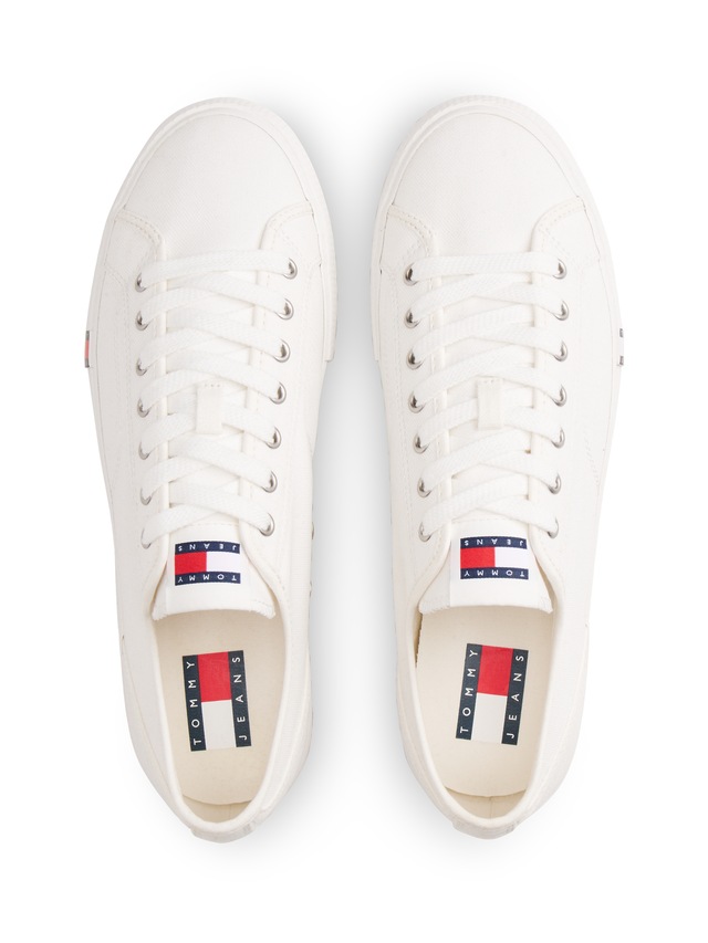 Tommy Jeans Sneaker »ARCHIVE VULC Y2K« Freizeitschuh, Halbschuh, Schnürschuh mit Logoflagge im Plateau