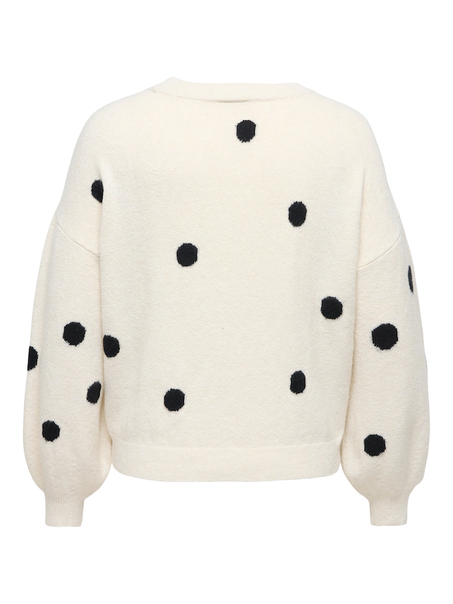 ONLY CARMAKOMA »CARRICA LS DETAIL O-NECK KNT« Materialmix, normal geschnitten