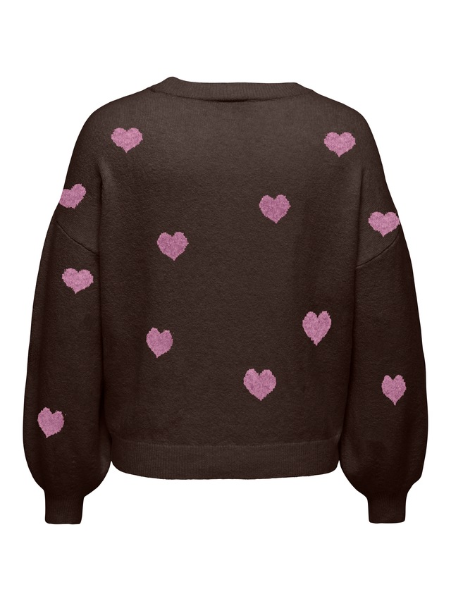 ONLY CARMAKOMA »CARRICA LS DETAIL O-NECK KNT« Materialmix, normal geschnitten