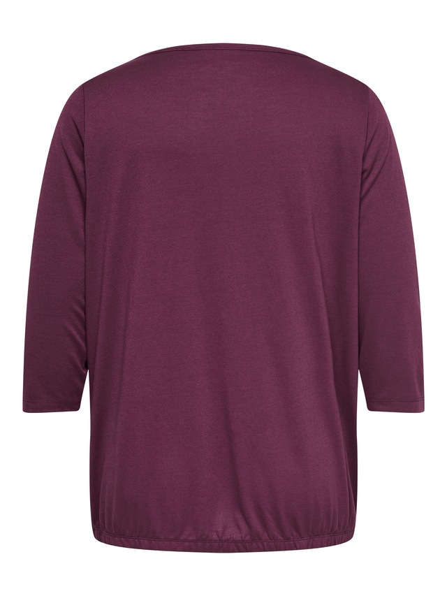ONLY CARMAKOMA 3/4-Arm-Shirt »CARCARLINNE 3/4 BOATNECK TOP JRS« Materialmix, normal geschnitten