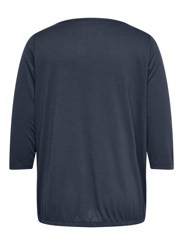 ONLY CARMAKOMA 3/4-Arm-Shirt »CARCARLINNE 3/4 BOATNECK TOP JRS« Materialmix, normal geschnitten