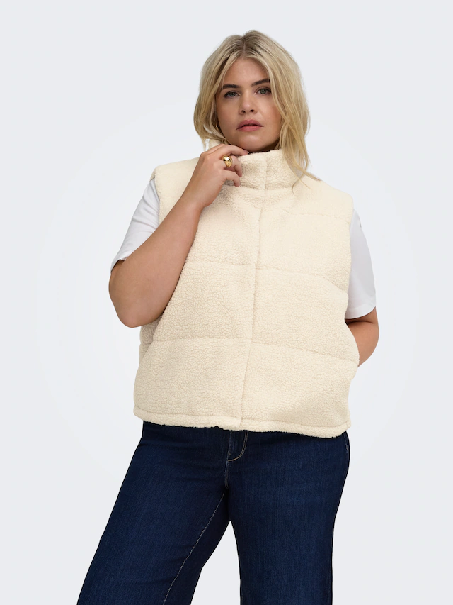 ONLY CARMAKOMA Plüschweste »CARSANDRA TEDDY WAISTCOAT OTW NOOS« Kunstfaser
